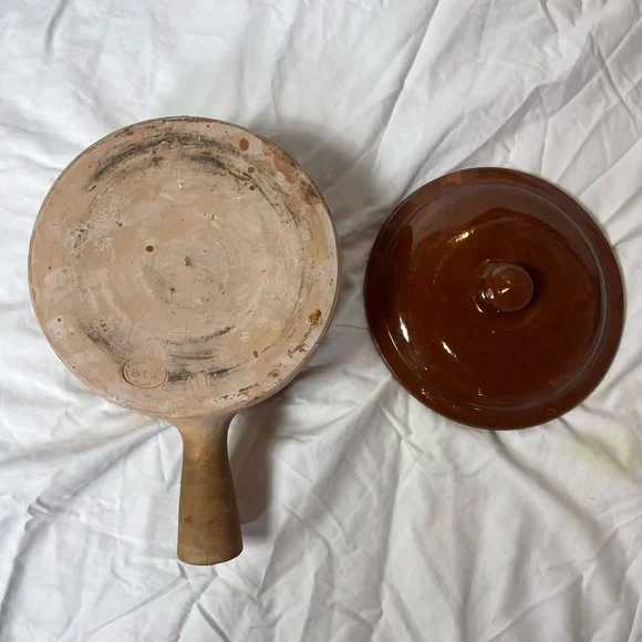 Handmade French Clay Cooking Pot. Le Cordon Bleu. France
